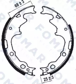 Комлект тормозных накладок (FOMAR Friction: FO 9028)